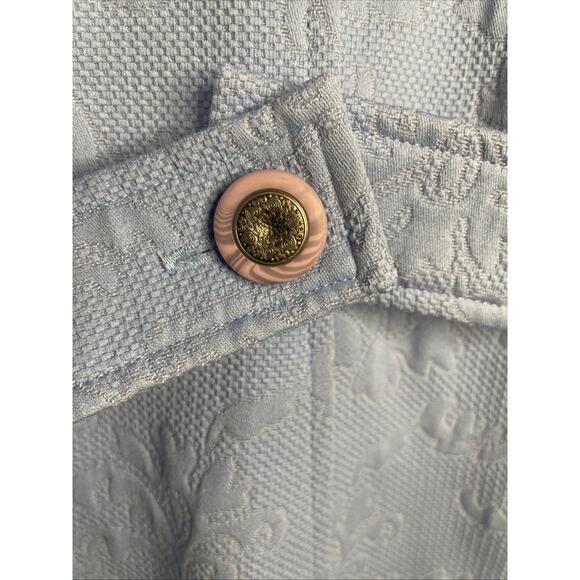 Sag Harbor Light Blue Jacket Size 12 - Unique Purple Buttons - Lined/Long Sleeve - Picture 6 of 10